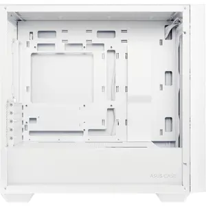 ASUS A21 Micro-ATX Case, 360mm Radiator Support, Porous Front-Panel Mesh - White Edition