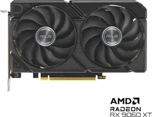 ASUS Dual AMD Radeon™ RX 9060 XT 16GB GDDR6 Graphics Card, (PCIe 5.0, HDMI 2.1b, DisplayPort 2.1a, 2.5-Slot Design, Axial-tech Fan Design, 0dB Technology)