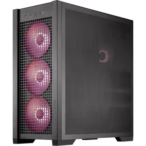 ASUS TUF Gaming GT302 ARGB ATX Mid-Tower PC Case, 4x140mm ARGB Fans, Interchangeable Tempered Glass or Mesh Side Panels - Black