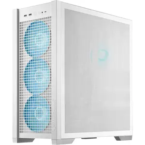 ASUS TUF Gaming GT302 ARGB ATX Mid-Tower PC Case, 4x140mm ARGB Fans, Interchangeable Tempered Glass or Mesh Side Panels - White