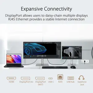 ASUS ProArt Display PA34VCNV 34" IPS UWQHD Curved Professional Monitor – 3800R Curvature, 100% sRGB / Rec.709, Color Accuracy ΔE < 2, USB-C Docking PD 96W, RJ45, Ergonomic Stand