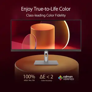 ASUS ProArt Display PA34VCNV 34" IPS UWQHD Curved Professional Monitor – 3800R Curvature, 100% sRGB / Rec.709, Color Accuracy ΔE < 2, USB-C Docking PD 96W, RJ45, Ergonomic Stand