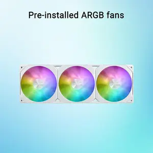 ASUS Prime LC 360 ARGB White Edition AIO Liquid CPU Cooler | 360 mm Aluminum Radiator, Copper CPU Plate Block Material, White