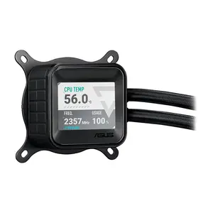 ASUS Prime LC 360 ARGB LCD AIO Liquid CPU Cooler | 360 mm Aluminum Radiator, Copper CPU Plate Block Material, 2.3" LCD Display - Black