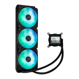 ASUS Prime LC 360 ARGB LCD AIO Liquid CPU Cooler | 360 mm Aluminum Radiator, Copper CPU Plate Block Material, 2.3" LCD Display - Black