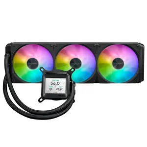 ASUS Prime LC 360 ARGB LCD AIO Liquid CPU Cooler | 360 mm Aluminum Radiator, Copper CPU Plate Block Material, 2.3" LCD Display - Black