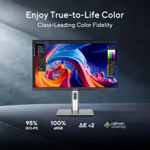 ASUS ProArt Display PA278QGV Gen2  27" IPS QHD 120Hz Professional Monitor – 95% DCI-P3, 100% sRGB, Color Accuracy ΔE < 2, Calman Verified, HDR-10, Light Sync, Ergonomic Stand