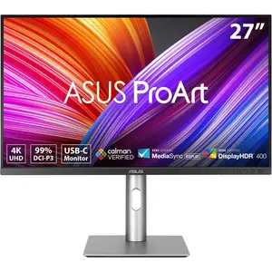 ASUS ProArt Display PA279CRV 27-inch IPS 4K UHD Professional Monitor – 99% DCI-P3, 99% Adobe RGB, Color Accuracy ΔE < 2, Calman Verified, USB-C PD 96W, VESA DisplayHDR 400, VESA MediaSync, Ergonomic Stand, Green Sustainability