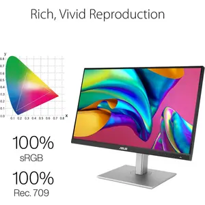 ASUS ProArt Display PA279CV 27-inch IPS, 4K UHD Professional Monitor - 60Hz, 100% sRGB, 100% Rec. 709, Color Accuracy ΔE < 2, Ergonomic Stand