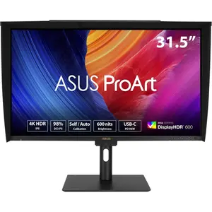 ASUS ProArt Display PA32UCE 32-inch 4K IPS Professional Monitor – 600 nits, 98% DCI-P3, Delta E<1 Color Accuracy, Built-in Motorized Colorimeter, HDR-10, HLG, Auto KVM, LuxPixel™ AGLR, Light Sync, USB-C® PD 96W, Ergonomic Stand