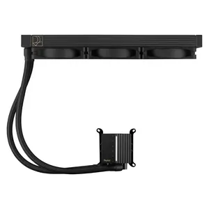 ASUS ProArt LC 360 AIO CPU Liquid Cooler | Illuminated System Status Meter, Three Matte Black Alphacool Apex Stealth Metal Power Fans, High Performance up to 3000 RPM, Low Noise, Daisy-Chain Installation - Black