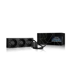 ASUS ProArt LC 360 AIO CPU Liquid Cooler | Illuminated System Status Meter, Three Matte Black Alphacool Apex Stealth Metal Power Fans, High Performance up to 3000 RPM, Low Noise, Daisy-Chain Installation - Black