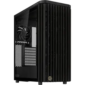 ASUS ProArt PA401 Wood Edition Tempered Glass Panel ATX Mid-Tower PC Case, Pre-Installed Two 160mm Ring Fans, USB 20Gbps Type-C Port