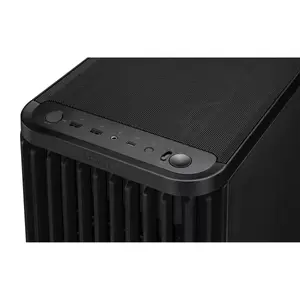 ASUS ProArt PA401 Wood Edition Tempered Glass Panel ATX Mid-Tower PC Case, Pre-Installed Two 160mm Ring Fans, USB 20Gbps Type-C Port