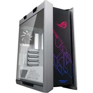 ASUS ROG Strix Helios GX601 RGB E-ATX Mid-Tower Gaming PC Case, 4x140mm Pre-Installed Fans - White Edition