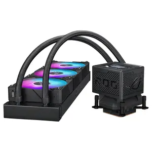 ASUS ROG Ryujin III ARGB Extreme 360mm Liquid CPU Cooler | 360mm Aluminium Radiator, Asetek Gen8 V2 Pump, Magnetic ARGB Fans, 3.5" 640x480 LCD, VRM Fan - Black