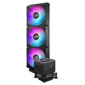 ASUS ROG Ryujin III ARGB Extreme 360mm Liquid CPU Cooler | 360mm Aluminium Radiator, Asetek Gen8 V2 Pump, Magnetic ARGB Fans, 3.5" 640x480 LCD, VRM Fan - Black
