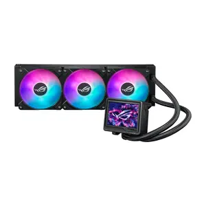 ASUS ROG Ryujin III ARGB Extreme 360mm Liquid CPU Cooler | 360mm Aluminium Radiator, Asetek Gen8 V2 Pump, Magnetic ARGB Fans, 3.5" 640x480 LCD, VRM Fan - Black