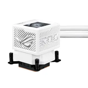 ASUS ROG Ryujin III ARGB Extreme 360mm White Edition Liquid CPU Cooler | 360mm Aluminium Radiator, Asetek Gen8 V2 Pump, Magnetic ARGB Fans, 3.5" 640x480 LCD, VRM Fan - White