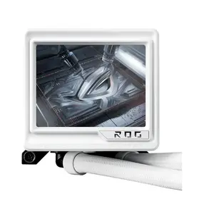 ASUS ROG Ryujin III ARGB Extreme 360mm White Edition Liquid CPU Cooler | 360mm Aluminium Radiator, Asetek Gen8 V2 Pump, Magnetic ARGB Fans, 3.5" 640x480 LCD, VRM Fan - White