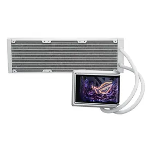 ASUS ROG Ryuo IV ARGB 360mm Gaming Liquid CPU Cooler | 360mm Aluminum Radiator, Curved 6.67" AMOLED Display, Asetek Gen8 V2 Pump, Daisy-Chained ARGB Fans - White