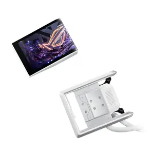 ASUS ROG Ryuo IV ARGB 360mm Gaming Liquid CPU Cooler | 360mm Aluminum Radiator, Curved 6.67" AMOLED Display, Asetek Gen8 V2 Pump, Daisy-Chained ARGB Fans - White