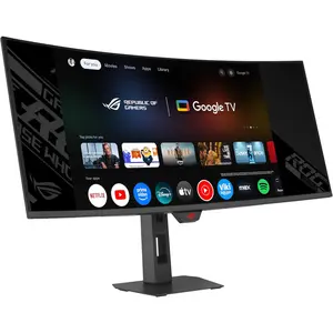 Asus ROG Strix OLED XG34WCDMTG 34-inch 240Hz Curved Gaming Monitor –  QD-OLED Panel, 0.03ms (GTG), FreeSync & G-Sync Compatible, Android 14 Google TV, WiFi 6, Dolby Vision & Atmos