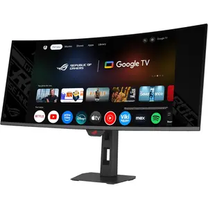 Asus ROG Strix OLED XG34WCDMTG 34-inch 240Hz Curved Gaming Monitor –  QD-OLED Panel, 0.03ms (GTG), FreeSync & G-Sync Compatible, Android 14 Google TV, WiFi 6, Dolby Vision & Atmos