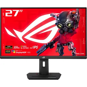 Asus ROG Strix XG27ACMS Gaming Monitor – 27" 2K 1440p Resolution, 320Hz (OC) Refresh Rate, 0.3ms Response Time, Fast IPS, ELMB Sync, USB Type-C, G-Sync Compatible, Tripod Socket, HDR