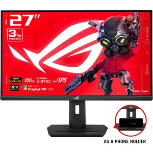 Asus ROG Strix XG27ACMS Gaming Monitor – 27" 2K 1440p Resolution, 320Hz (OC) Refresh Rate, 0.3ms Response Time, Fast IPS, ELMB Sync, USB Type-C, G-Sync Compatible, Tripod Socket, HDR