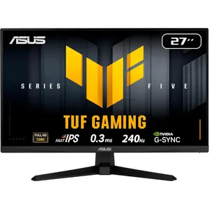 Asus TUF Gaming VG279QM5A Gaming Monitor – 27" Full HD Fast-IPS panel, 240Hz, 0.3ms, G-SYNC® compatible, AMD FreeSync™ Premium, ELMB SYNC, 99% sRGB - Black