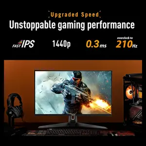 Asus TUF Gaming VG27AQ5A Gaming Monitor – 27-inch, QHD, 210Hz(OC), Fast IPS, ELMB SYNC, 0.3ms GTG, Stereo speaker