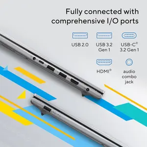 ASUS Vivobook 15 X1504VA | Intel Core 5 120U, 8GB DDR4, 512GB SSD, 15.6" FHD Display, Silver
