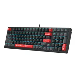 Bloody AT98 Mechanical Gaming Keyboard - Alpha Optical Switch - eXact Reset System - 7 RGB Backlit Effects - Stealth Quiet Typing - Bloody Red