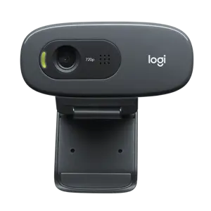 Logitech C270 HD Webcam - 720p 30 fps, Fixed Focus Lens