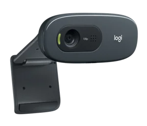 Logitech C270 HD Webcam - 720p 30 fps, Fixed Focus Lens