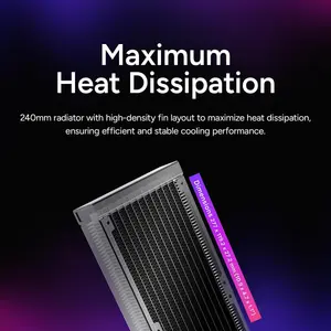 Cooler Master MasterLiquid Core II 240 AIO Liquid CPU Cooler, Infinity Mirror ARGB, Dual-Chamber Pump, 2x Low-Noise ARGB PWM Fans - Black