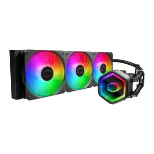 Cooler Master MasterLiquid Core II 360 AIO Liquid CPU Cooler, Infinity Mirror ARGB, Dual-Chamber Pump, 2x Low-Noise ARGB PWM Fans - Black