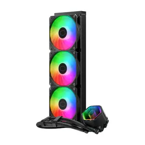 Cooler Master MasterLiquid Core II 360 AIO Liquid CPU Cooler, Infinity Mirror ARGB, Dual-Chamber Pump, 2x Low-Noise ARGB PWM Fans - Black
