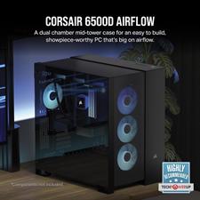 Corsair 6500D Tempered Glass Dual Chamber Black 