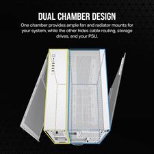 Corsair 6500D AIRFLOW Mid-Tower Dual Chamber PC Case - White