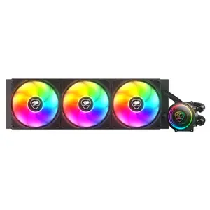 Cougar Poseidon Elite 360 ARGB AIO Liquid Cooler, High Performance 120mm Fans, Rotatable Pump Head - Black