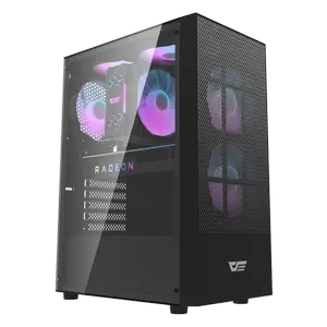 DarkFlash A290 ATX Gaming PC Case, 3x ARGB Fans Included - Black