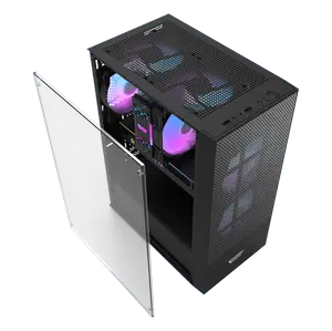 DarkFlash A290 ATX Gaming PC Case, 3x ARGB Fans Included - Black