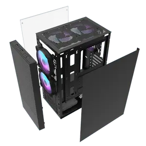 DarkFlash A290 ATX Gaming PC Case, 3x ARGB Fans Included - Black