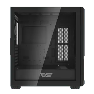 DarkFlash DF2100 Tempered Glass E-ATX Gaming PC Case, 4x ARGB Fans Included – Black