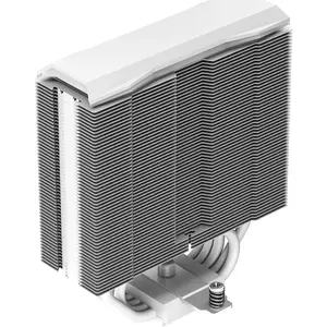 DeepCool AS500 PLUS Single Tower CPU Cooler, 5 Heat Pipe Design, 2x 140mm TF140S PWM Fans, 500~1200 RPM Speed, ARGB LED - White