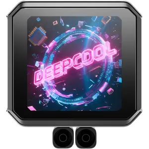 DeepCool SPARTACUS 360 AIO Liquid CPU Cooler, 3.4" 480x480 LCD Display, 6th Gen Pump, ARGB Silent Ring Fans - Black