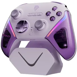 EasySMX D10 Multiplatform Gaming Controller | with TMR sticks, Trigger Lock and Charging Dock - Farout Purple
