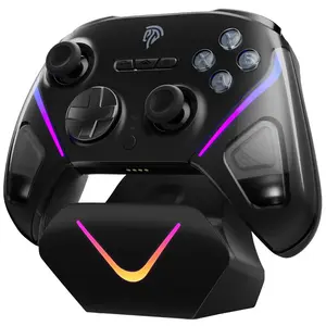 EasySMX D10 Multiplatform Gaming Controller | with TMR sticks, Trigger Lock and Charging Dock - Space Black